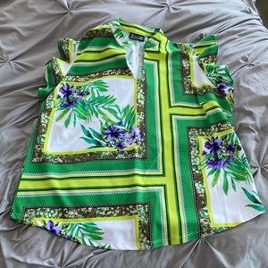 7th Ave shirt with flounce at the shoulder